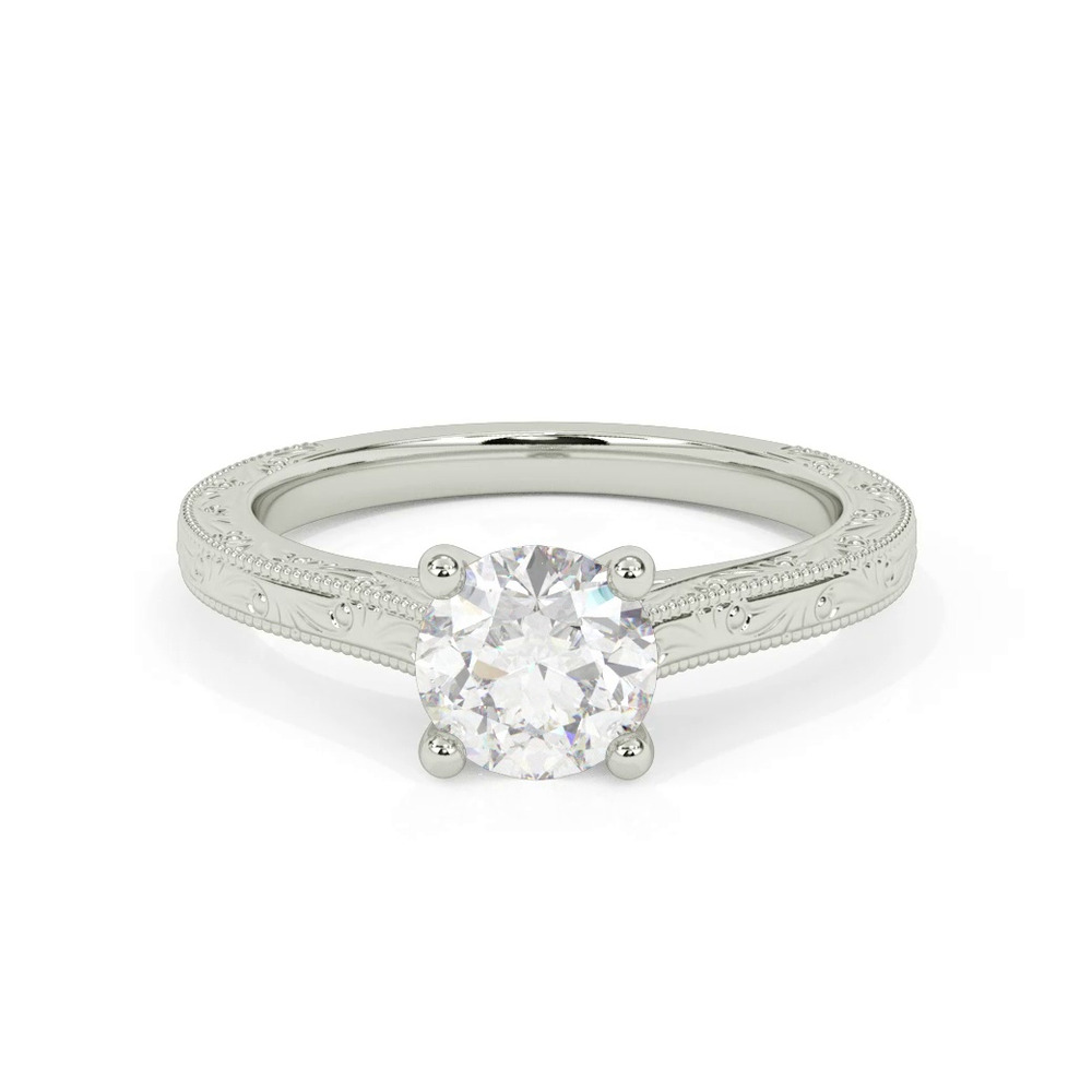 360 degree view of Islay Hand-Engraved Solitaire Engagement Ring