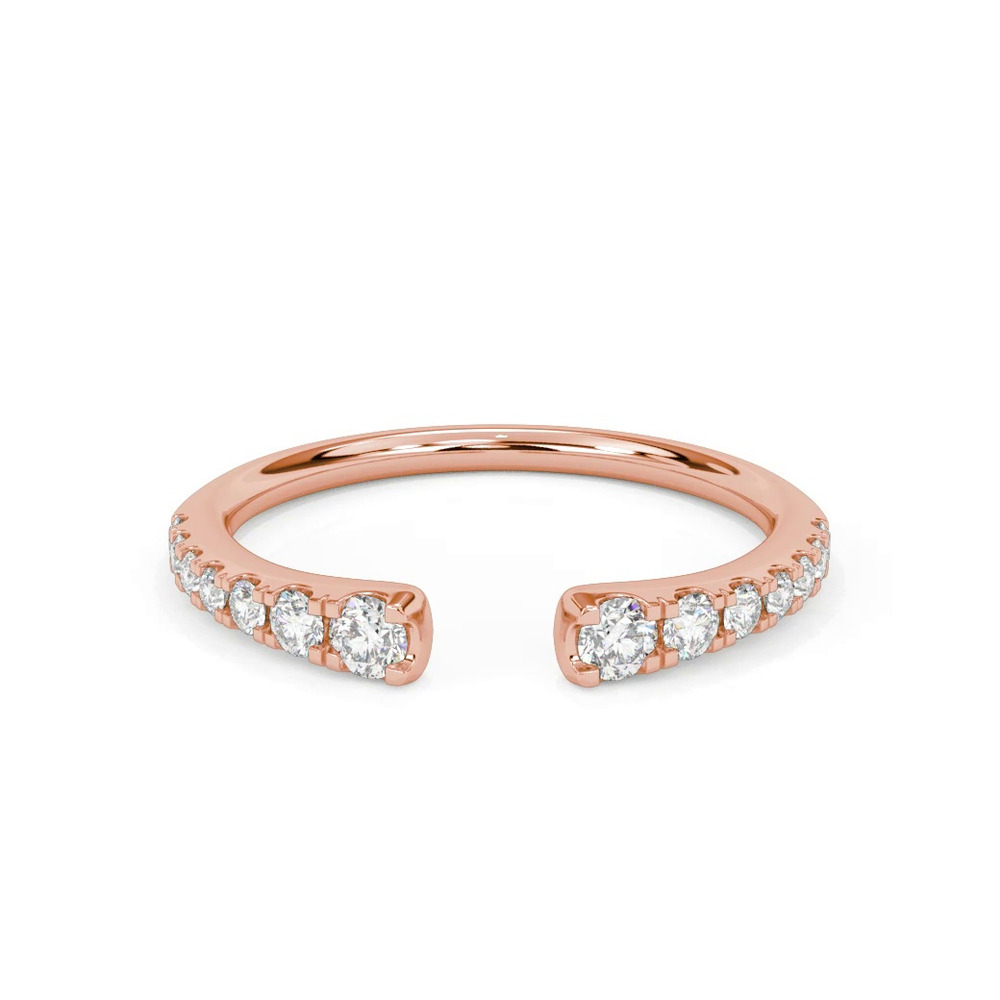 360 degree view of Zahara Graduated Diamond Open Band