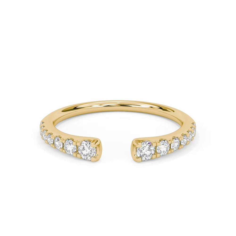 360 degree view of Zahara Graduated Diamond Open Band
