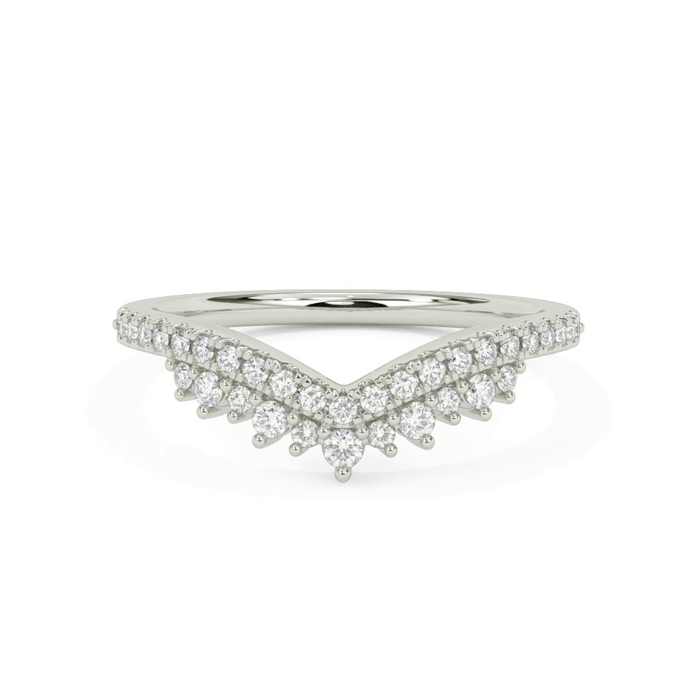 360 degree view of Tiara Diamond Curved Band