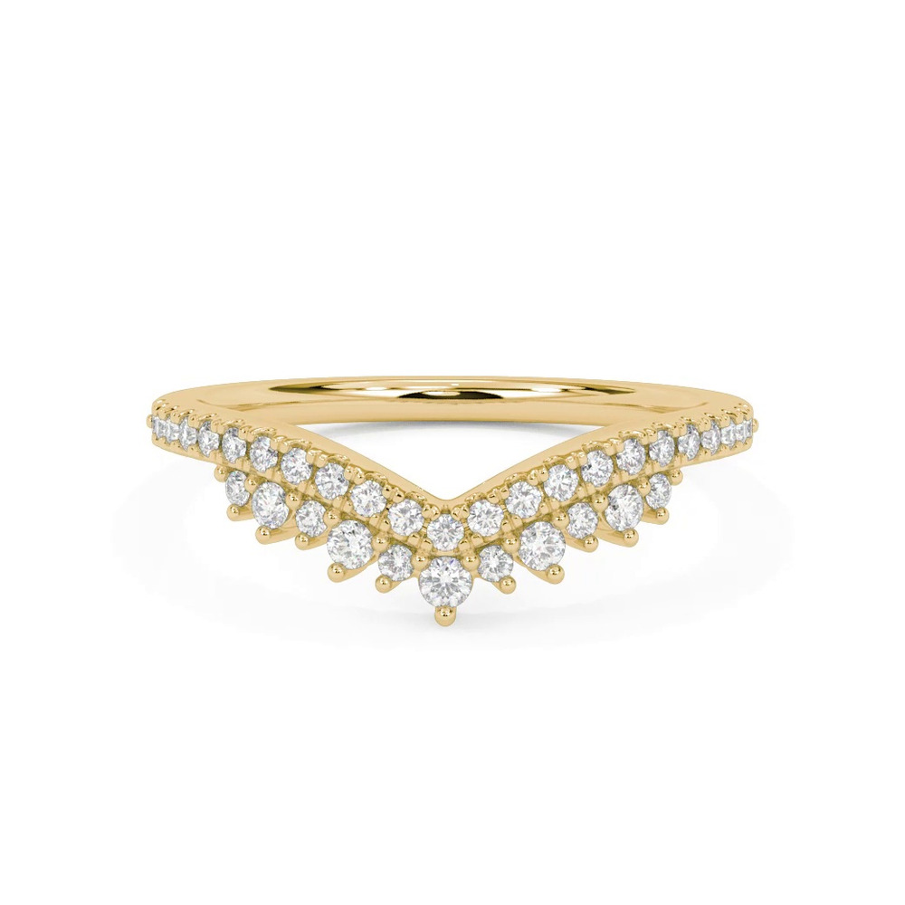 360 degree view of Tiara Diamond Curved Band
