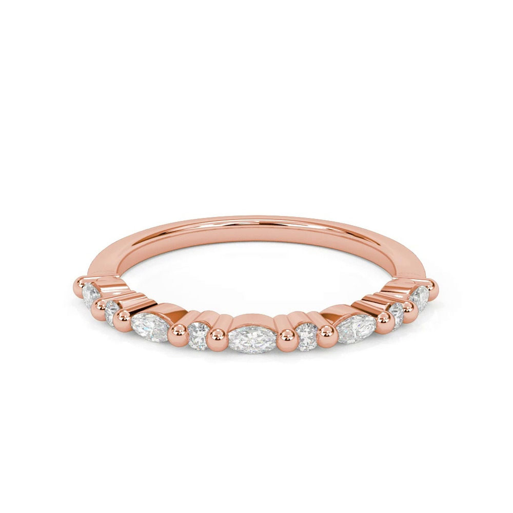 360 degree view of Petite Round and Marquise Diamond Band (1/3 ct. tw.)