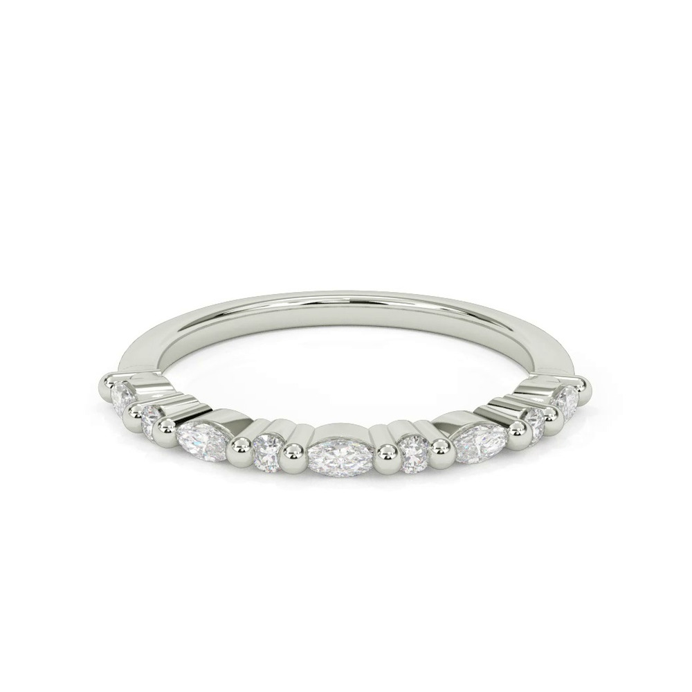360 degree view of Petite Round and Marquise Diamond Band (1/3 ct. tw.)