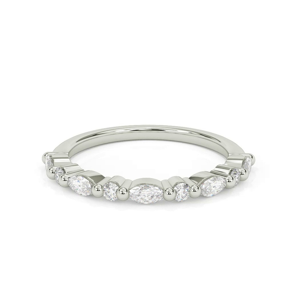360 degree view of Round and Marquise Diamond Band (1/2 ct. tw.)
