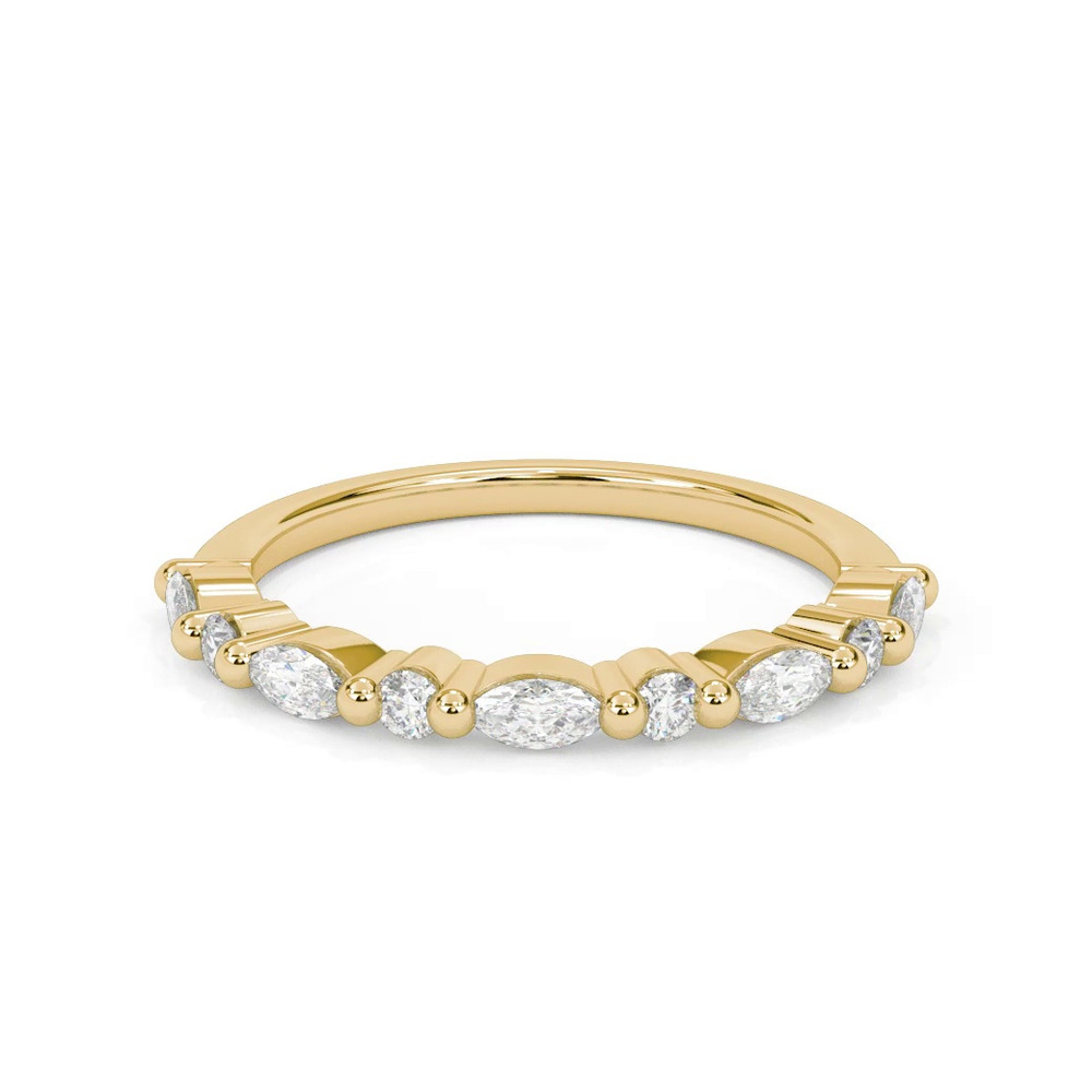 360 degree view of Round and Marquise Diamond Band (1/2 ct. tw.)