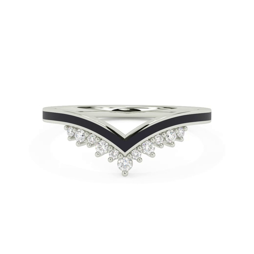 360 degree view of Diamond And Ceramic Tiara Band