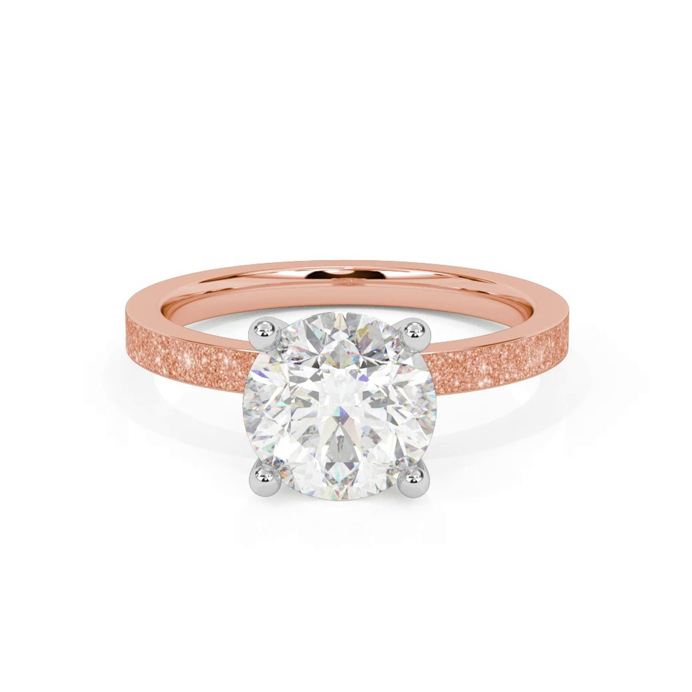 360 degree view of Astra Textured Solitaire Engagement Ring