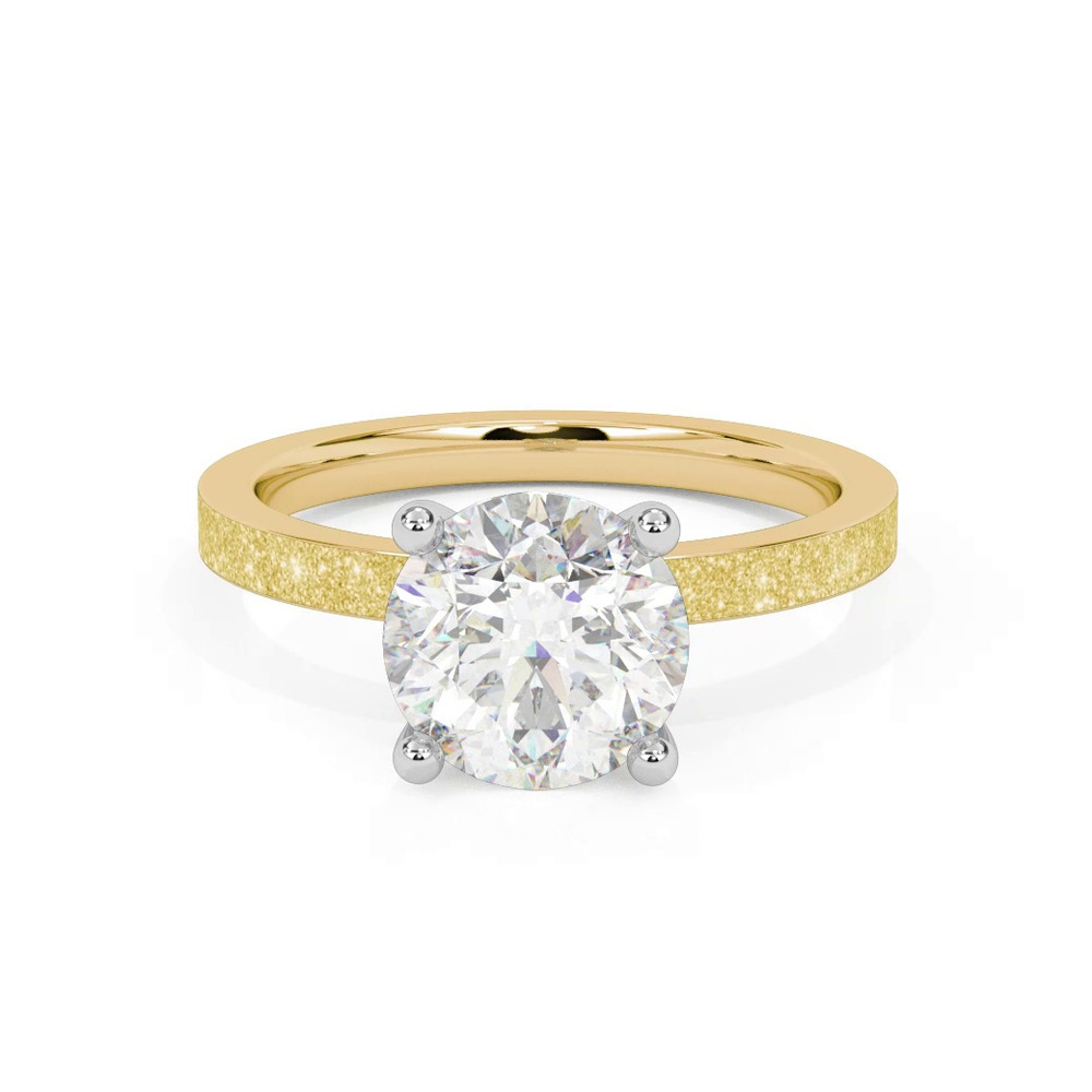 360 degree view of Astra Textured Solitaire Engagement Ring