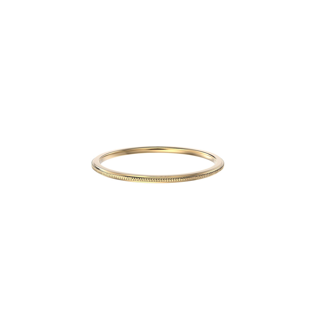 360 degree view of Milgrain Stackable Band (1mm)