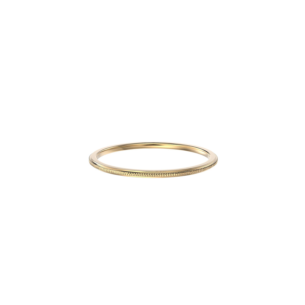 360 degree view of Milgrain Stackable Band (1mm)