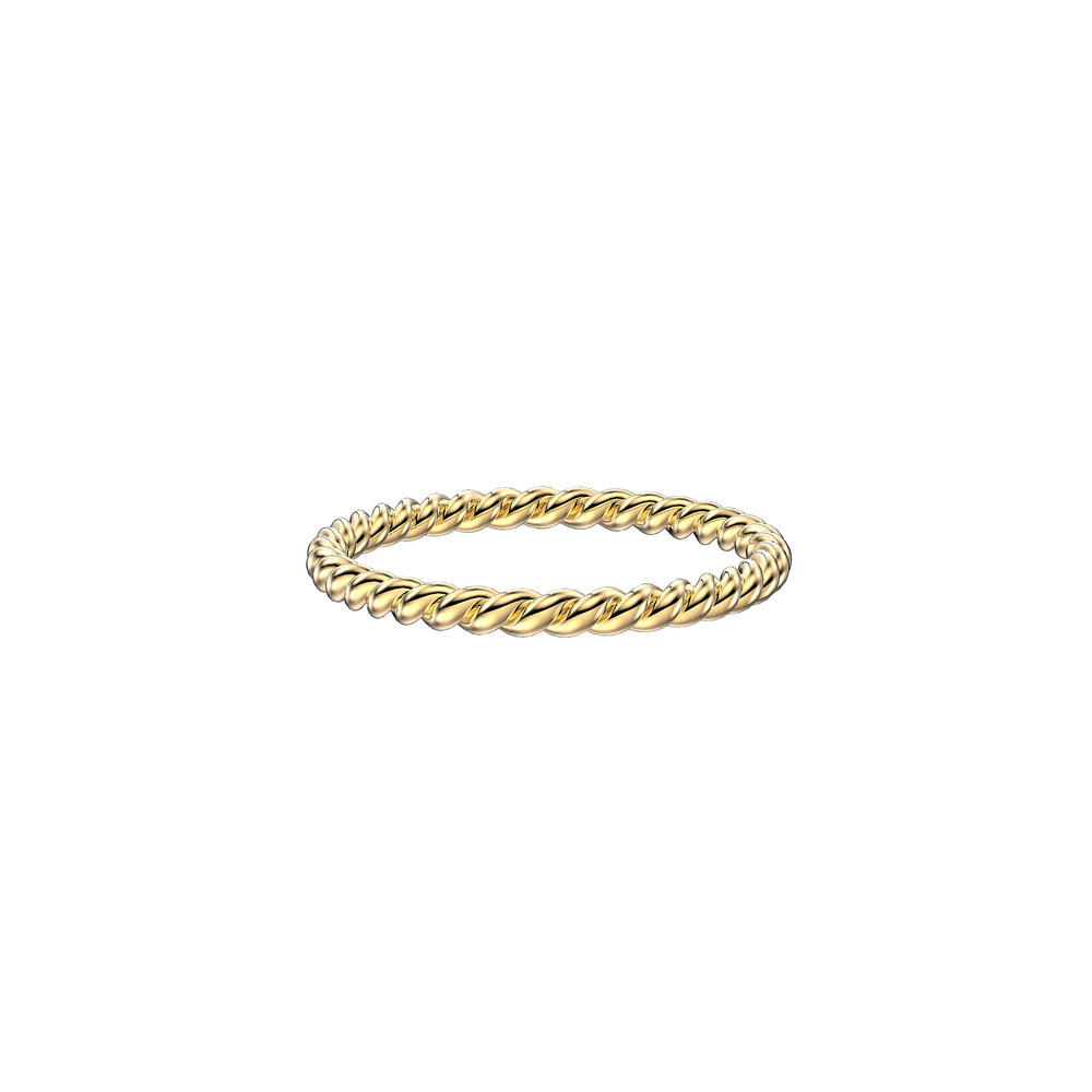 360 degree view of Hand Twist Stackable Band (2mm)