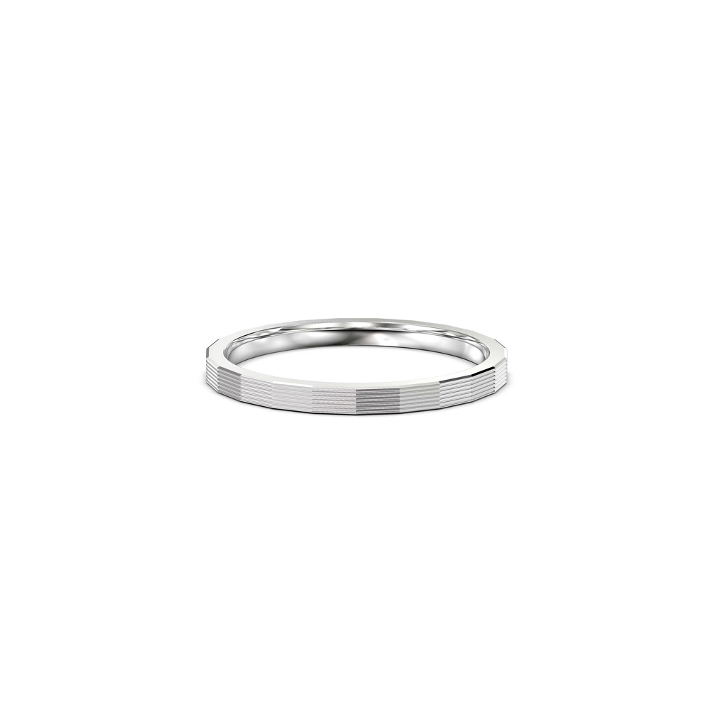 360 degree view of Faceted Grooved Stackable Band (1.5mm)