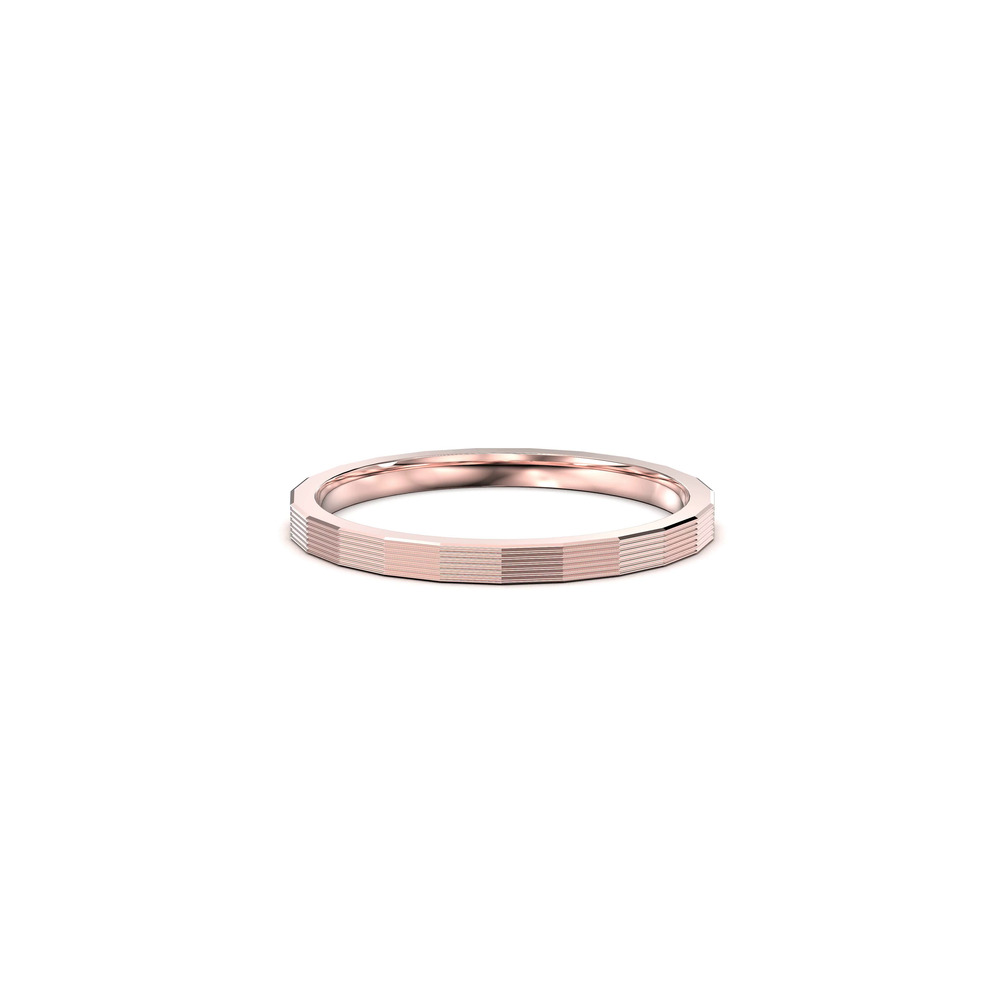 360 degree view of Faceted Grooved Stackable Band (1.5mm)