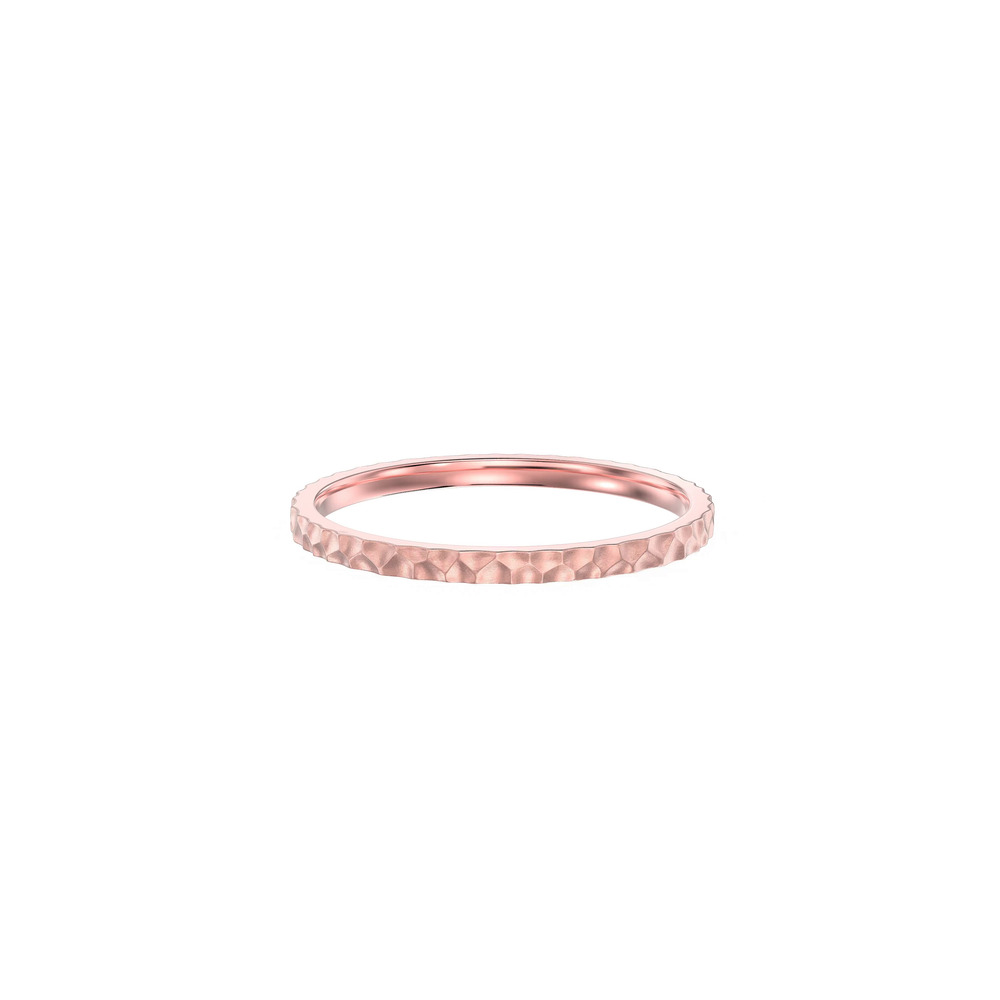 360 degree view of Hammered Brushed Stackable Band (1.5mm)