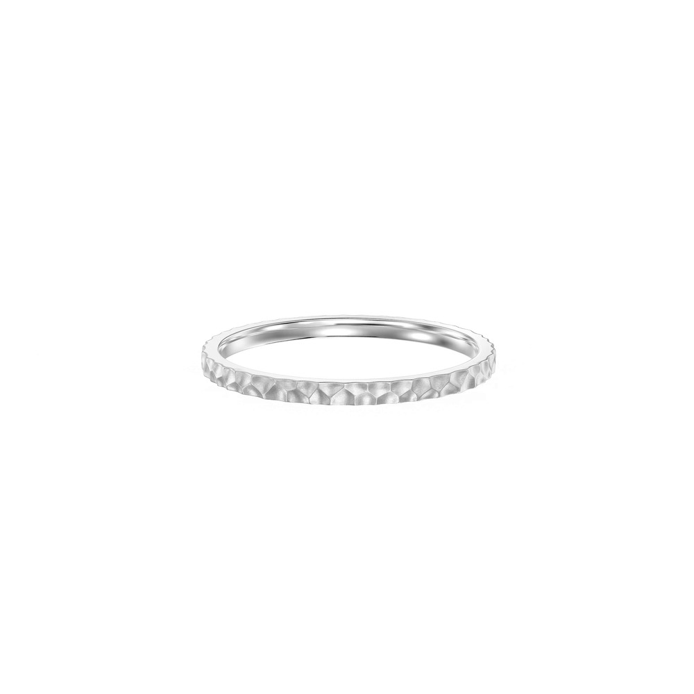 360 degree view of Hammered Brushed Stackable Band (1.5mm)