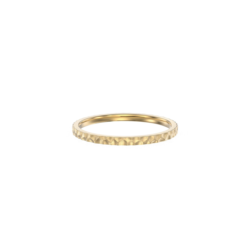 360 degree view of Hammered Brushed Stackable Band (1.5mm)