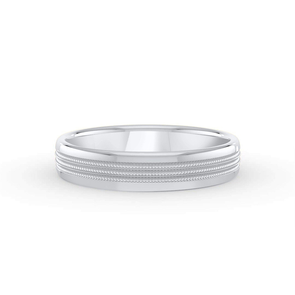 360 degree view of Triple Milgrain Band (4mm)