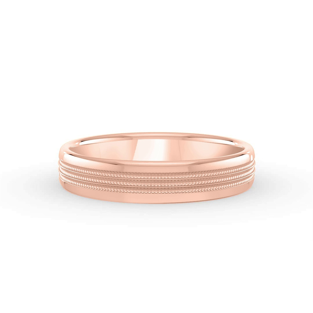 360 degree view of Triple Milgrain Band (4mm)
