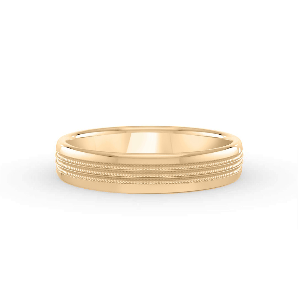 360 degree view of Triple Milgrain Band (4mm)