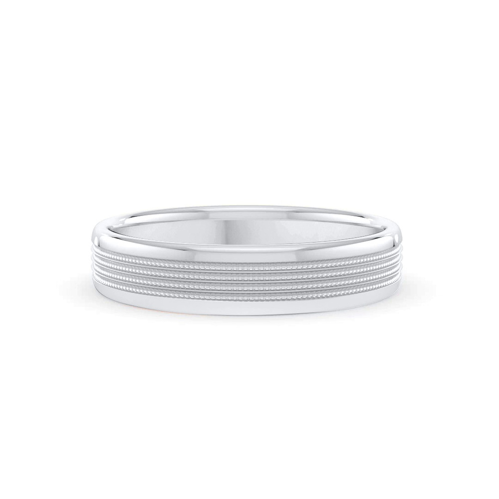 360 degree view of Quad Milgrain Band (6mm)