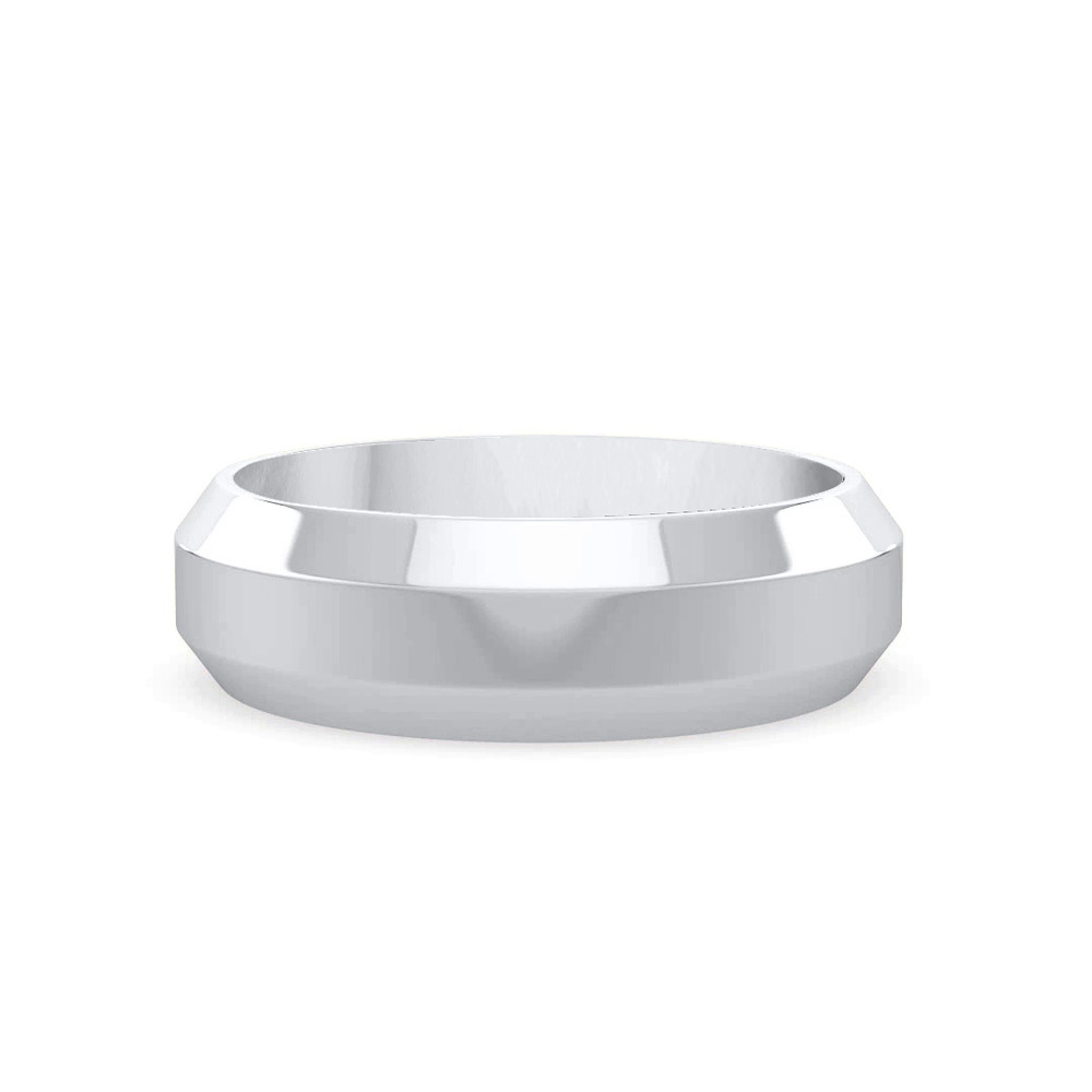 360 degree view of Bold Faceted Band (6mm)