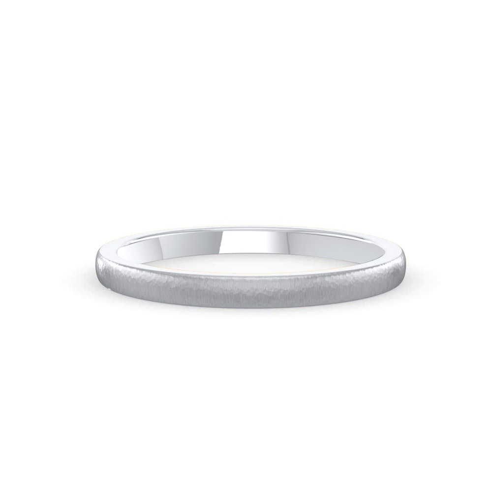 360 degree view of Hammered Satin Dome Comfort Fit Band (2mm)