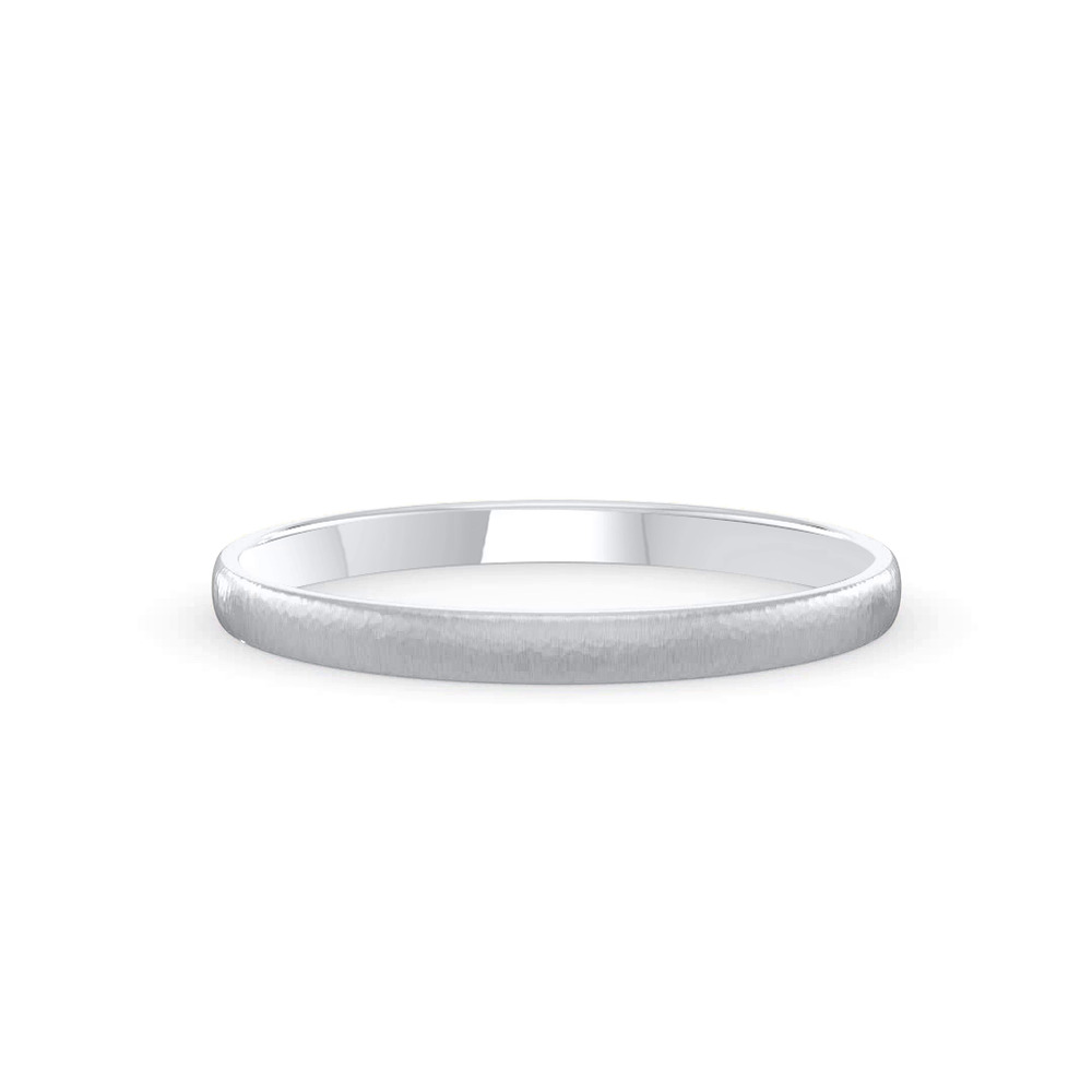 360 degree view of Hammered Satin Dome Comfort Fit Band (2mm)