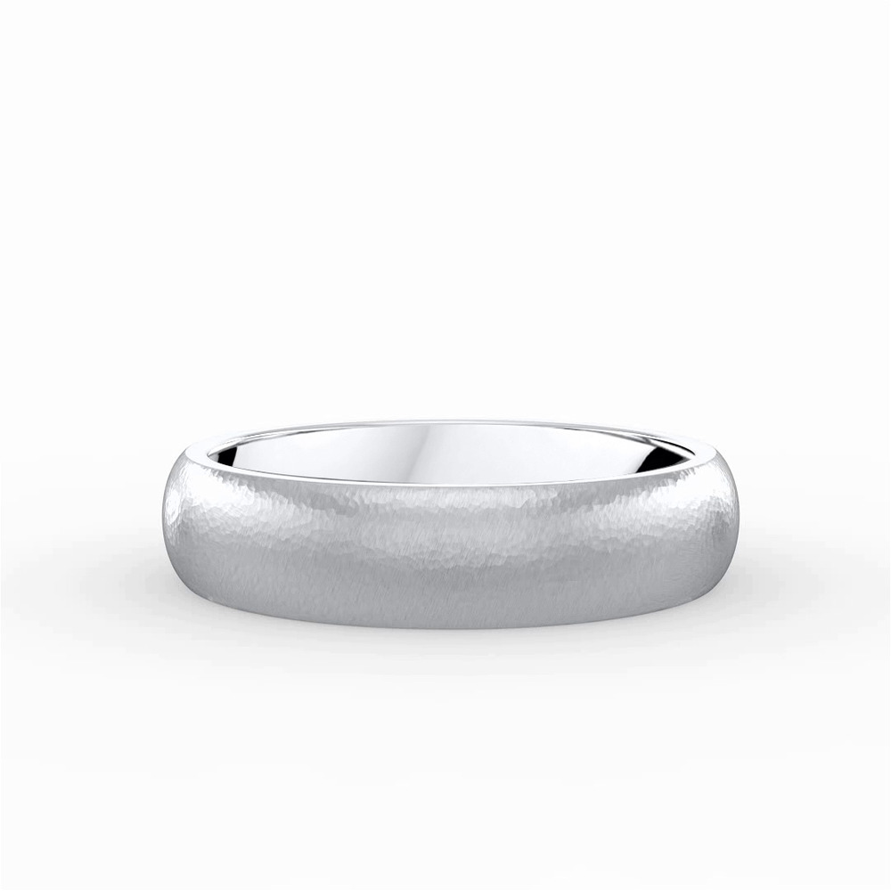 360 degree view of Hammered Satin Dome Comfort Fit Band (5mm)