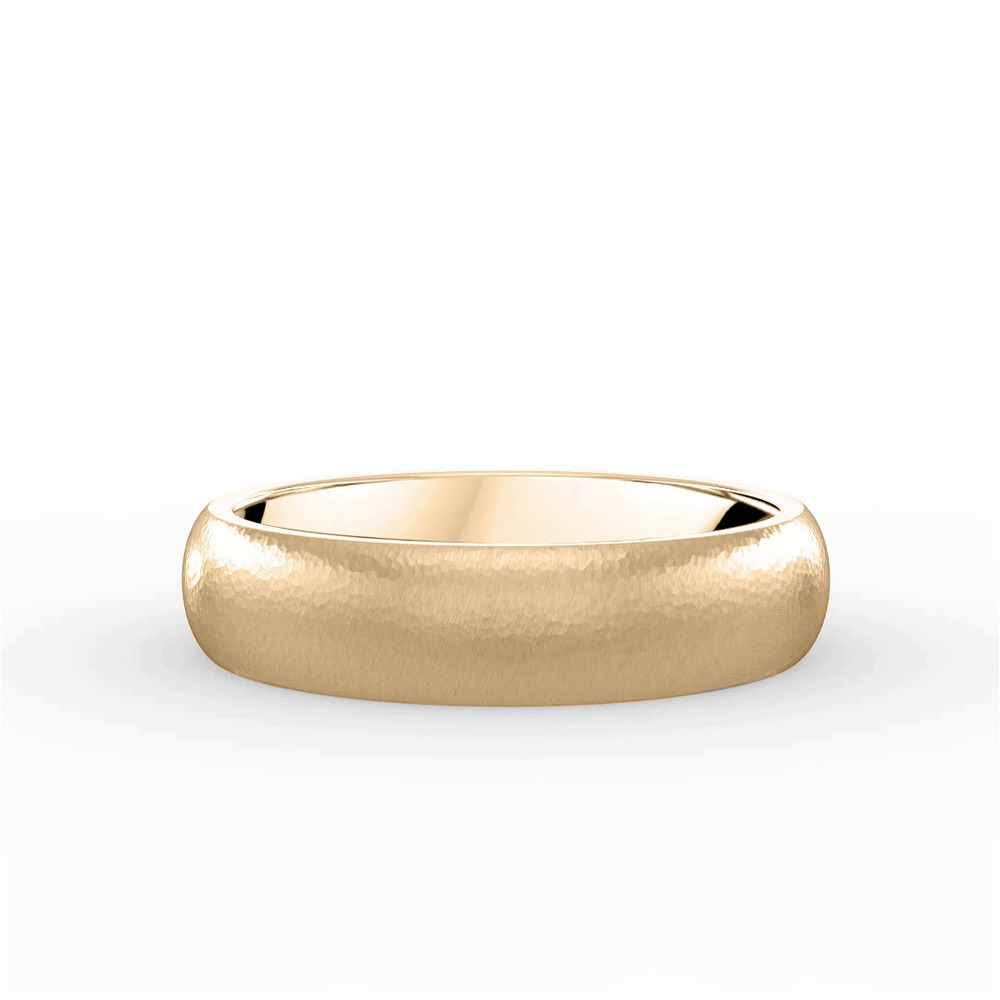 360 degree view of Hammered Satin Dome Comfort Fit Band (5mm)