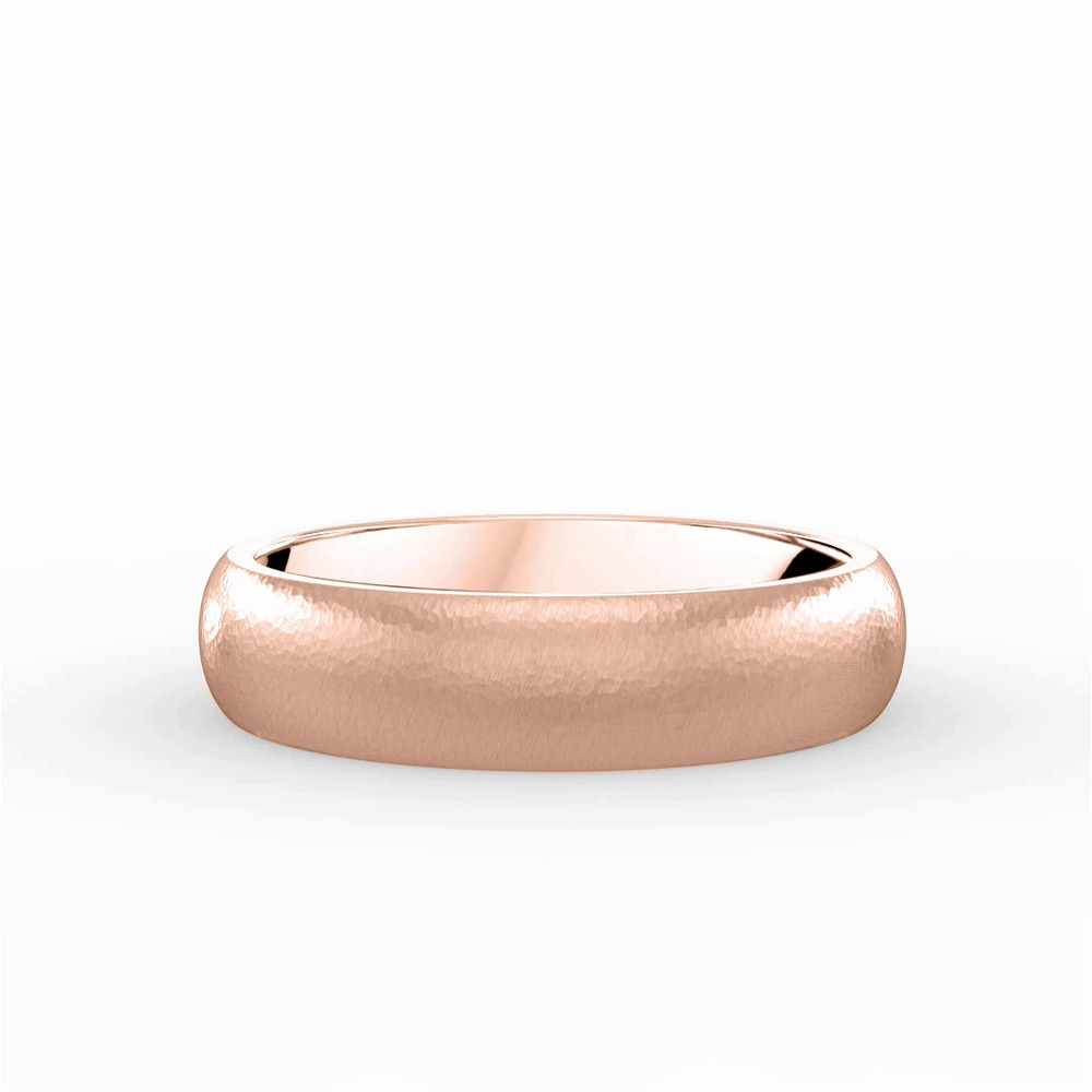 360 degree view of Hammered Satin Dome Comfort Fit Band (5mm)
