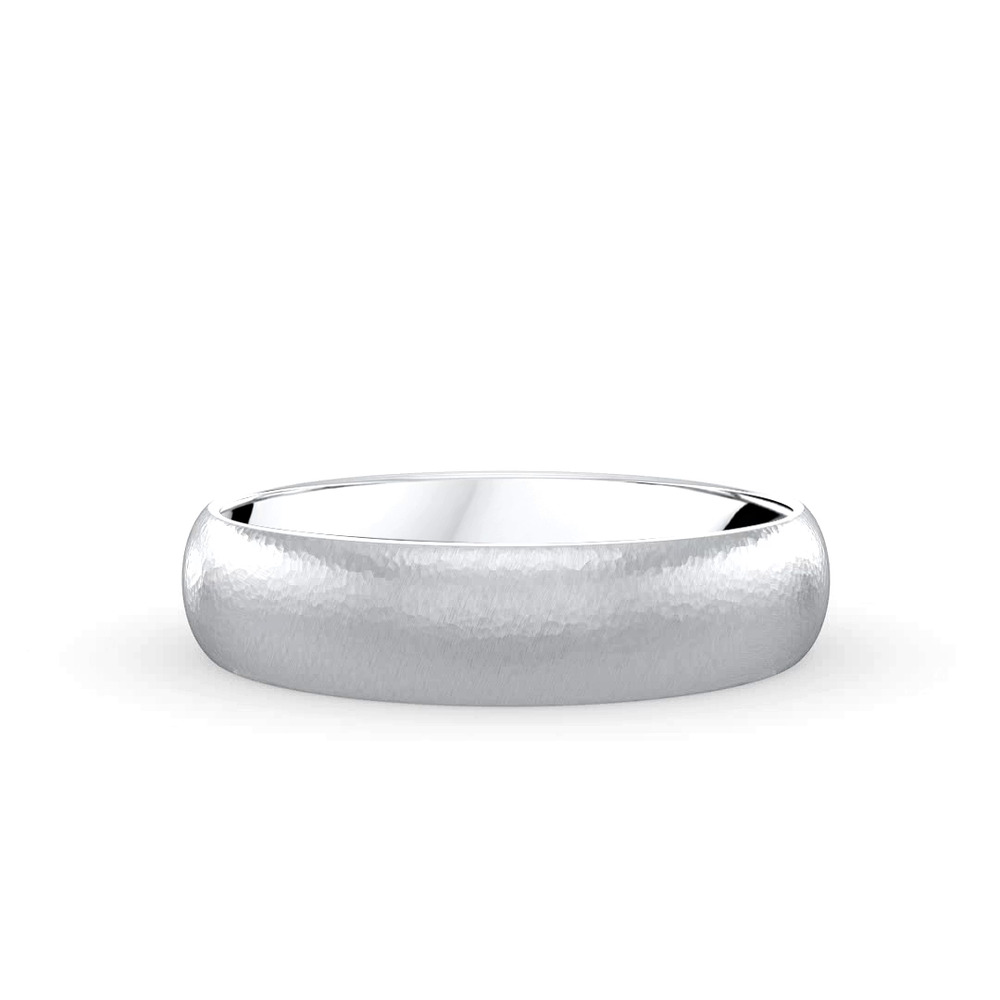 360 degree view of Hammered Satin Dome Comfort Fit Band (5mm)