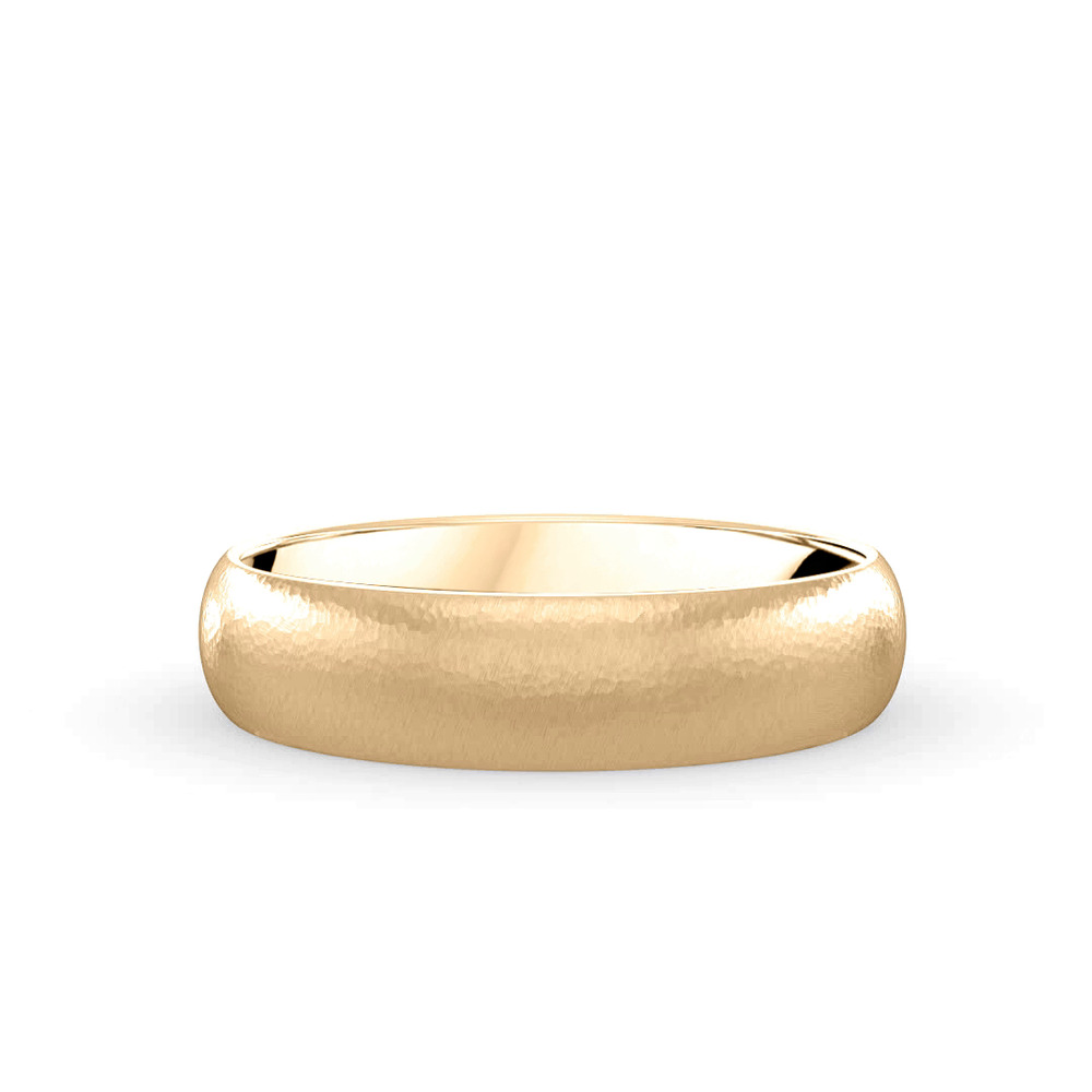 360 degree view of Hammered Satin Dome Comfort Fit Band (5mm)