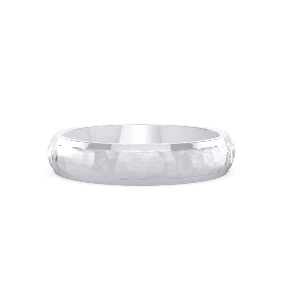 360 degree view of Hammered Matte Center Comfort Fit Band (4mm)