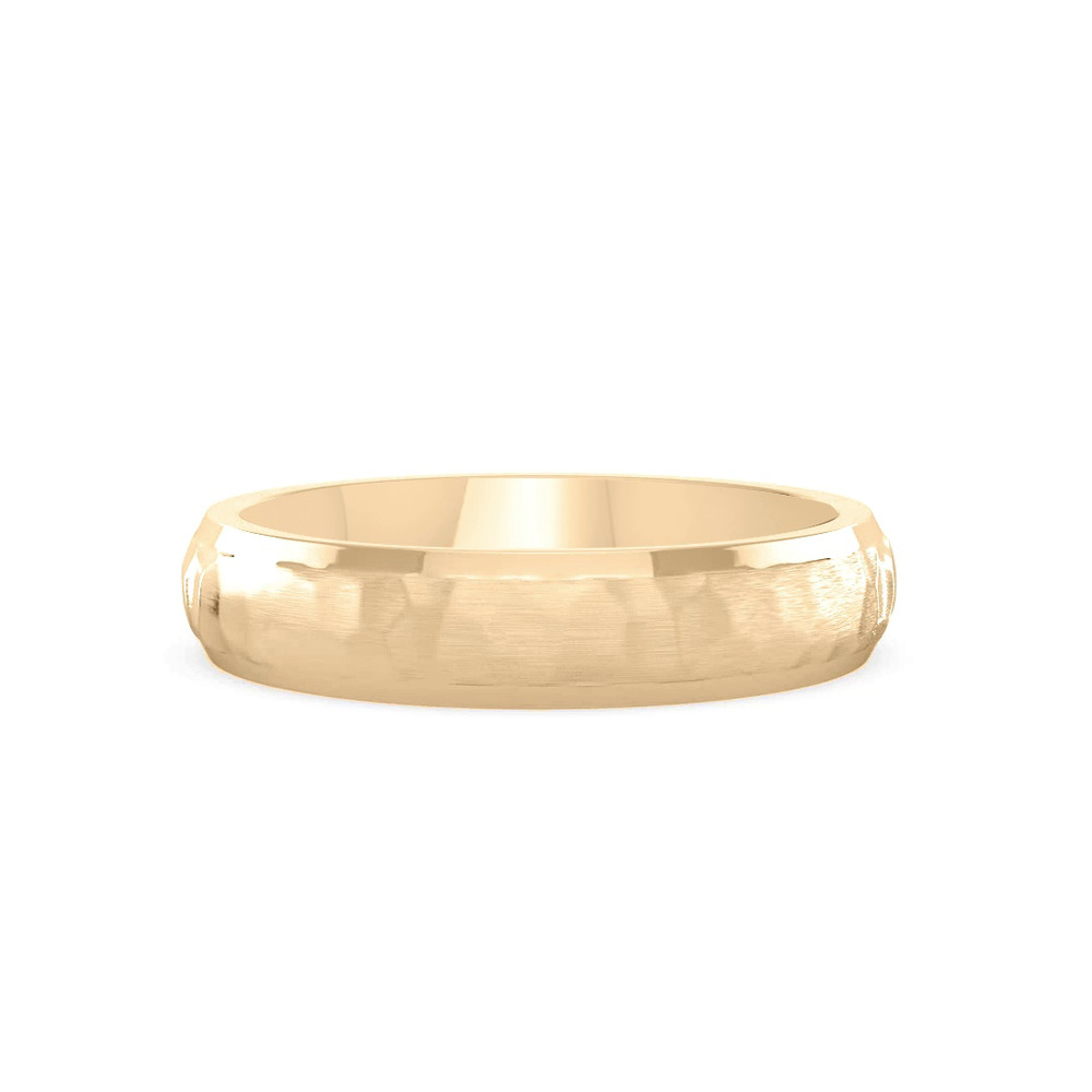 360 degree view of Hammered Matte Center Comfort Fit Band (4mm)