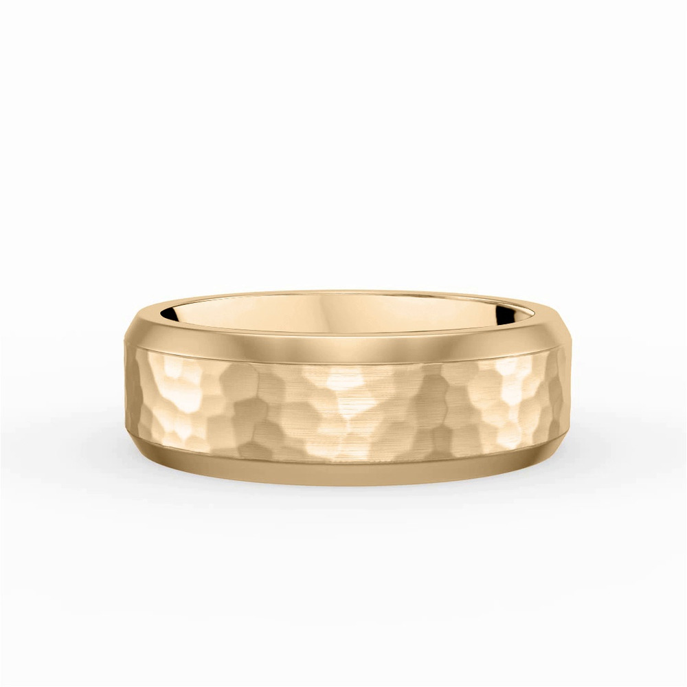 360 degree view of Hammered Matte Center Comfort Fit Band (6mm)