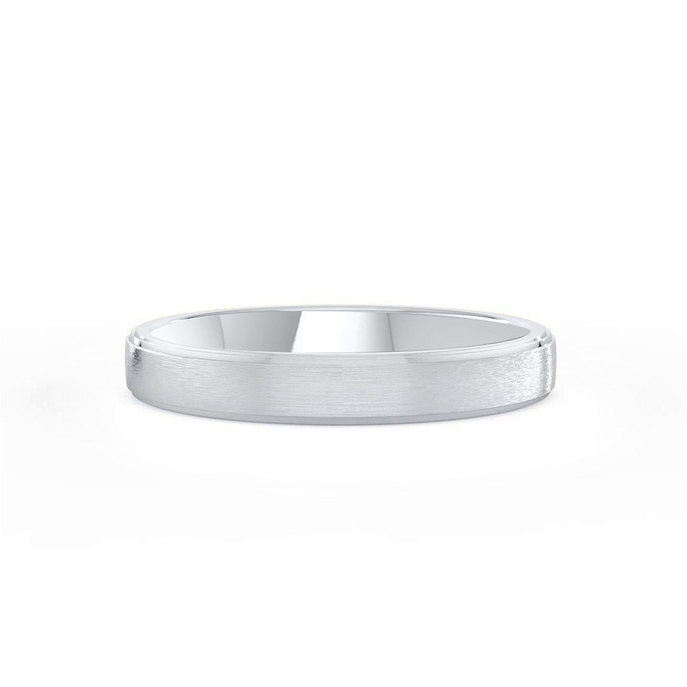 360 degree view of Matte Double Step Edge Comfort Fit Band (3mm)