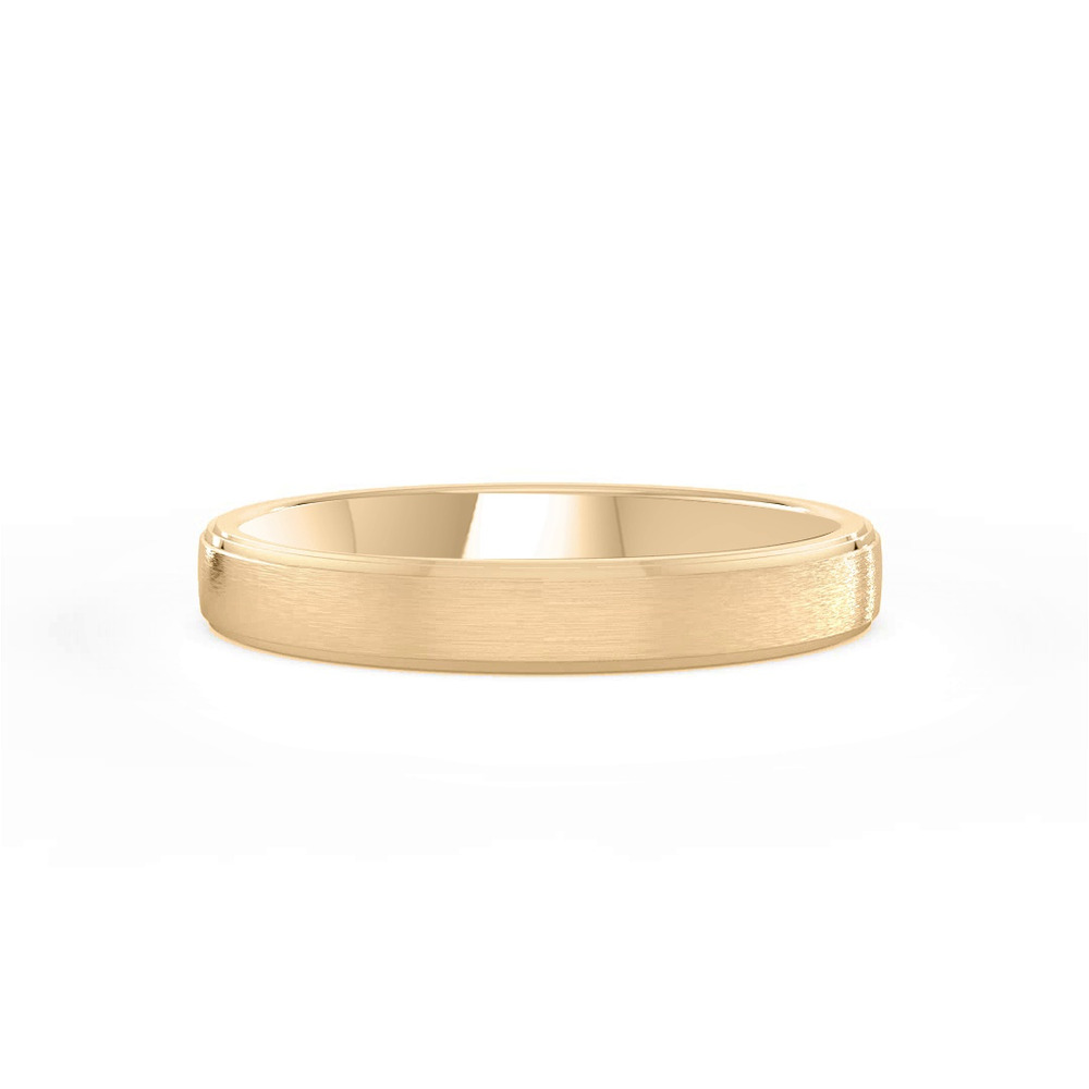 360 degree view of Matte Double Step Edge Comfort Fit Band (3mm)