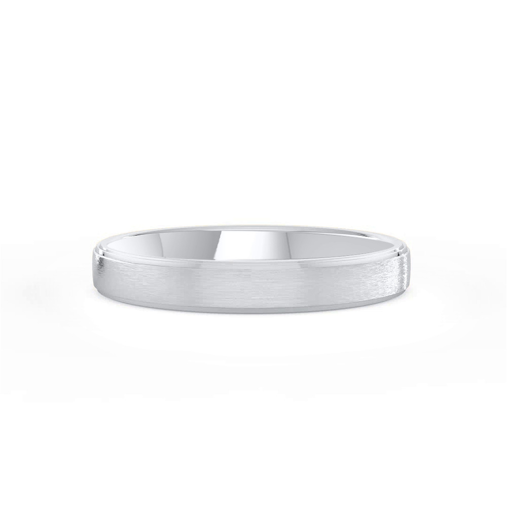360 degree view of Matte Double Step Edge Comfort Fit Band (3mm)