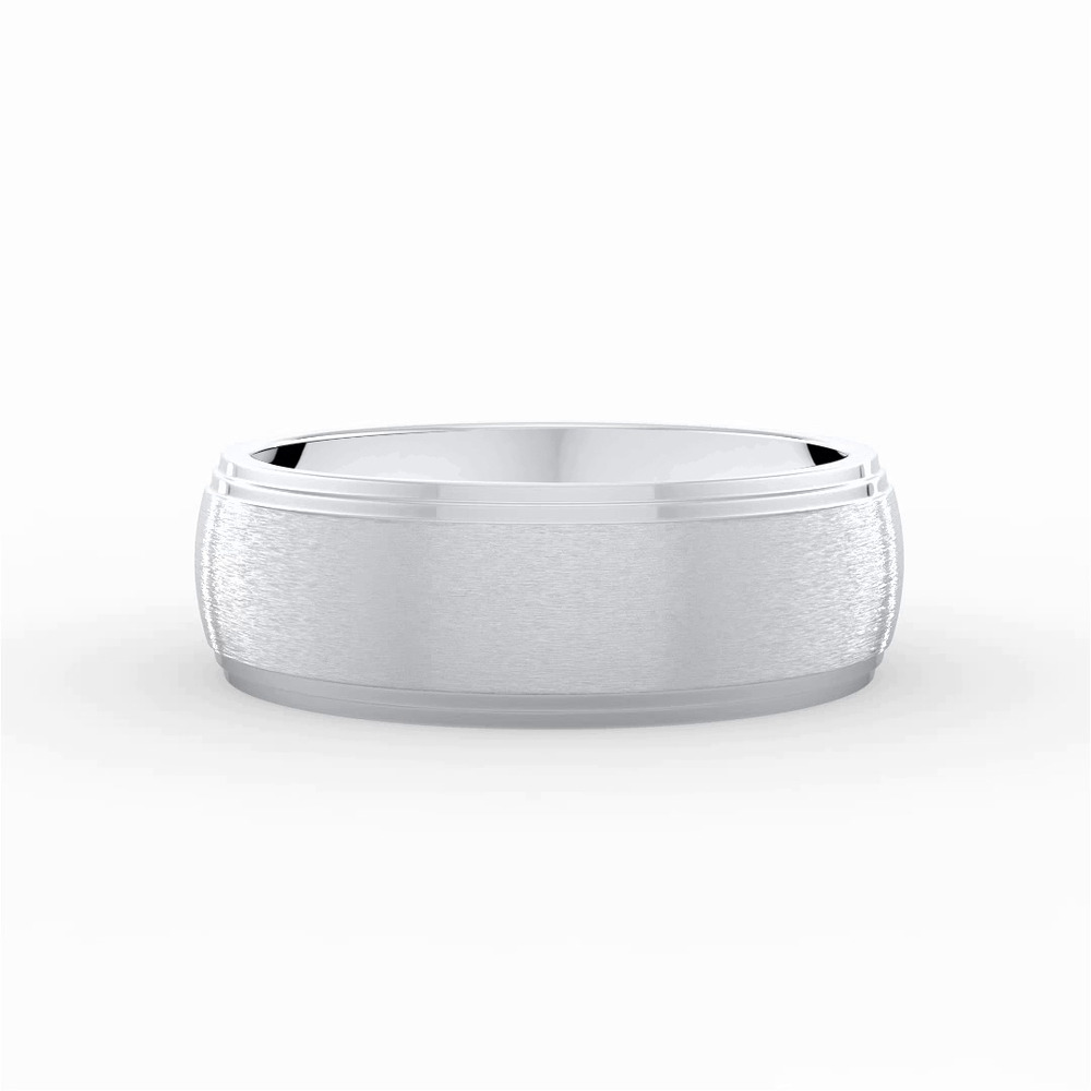 360 degree view of Matte Double Step Edge Comfort Fit Band (6mm)