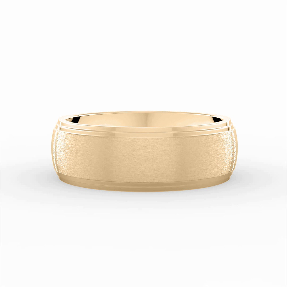 360 degree view of Matte Double Step Edge Comfort Fit Band (6mm)