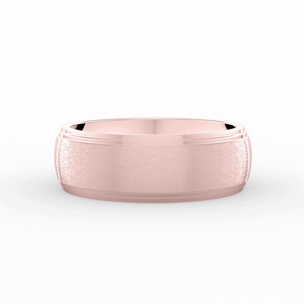 360 degree view of Matte Double Step Edge Comfort Fit Band (6mm)