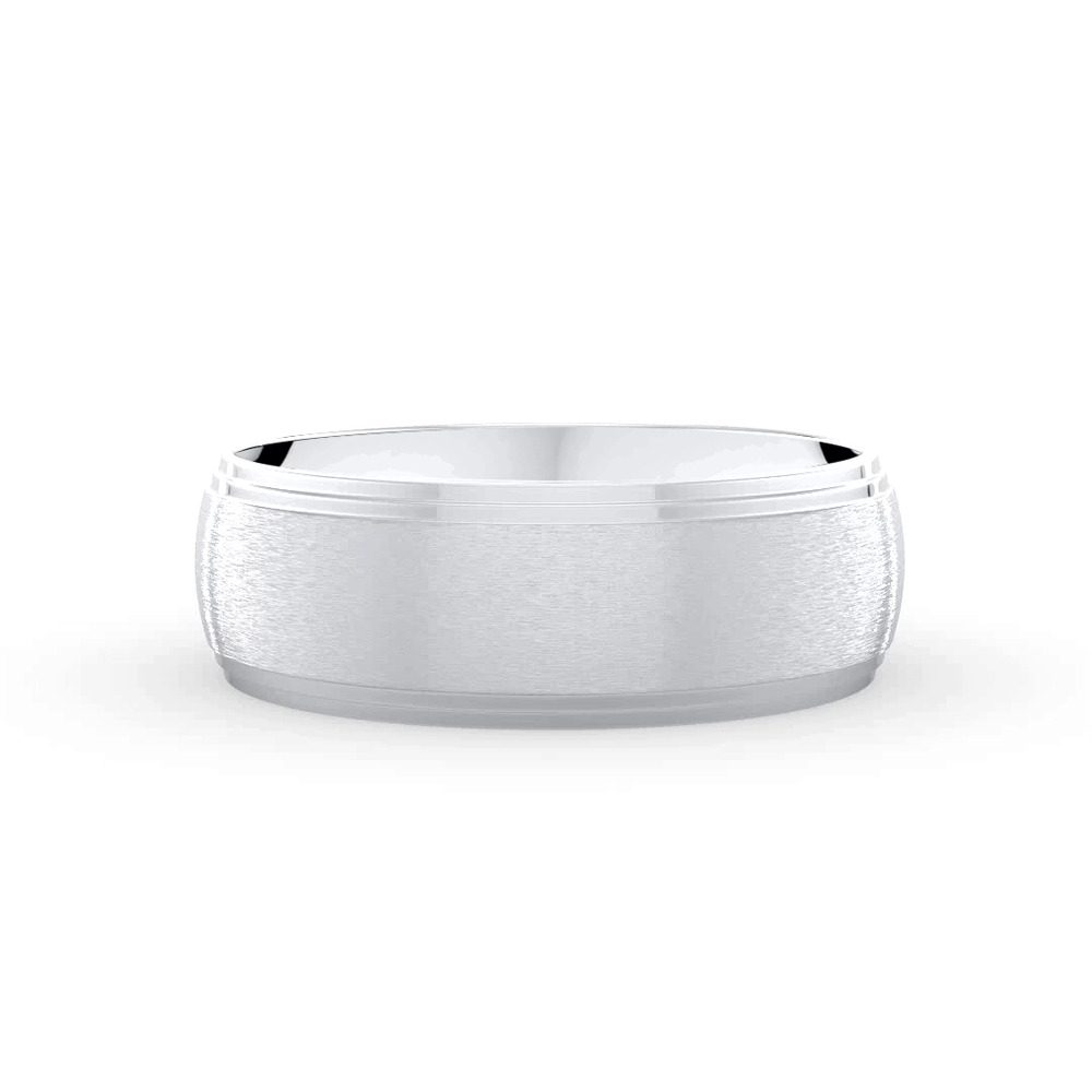 360 degree view of Matte Double Step Edge Comfort Fit Band (6mm)