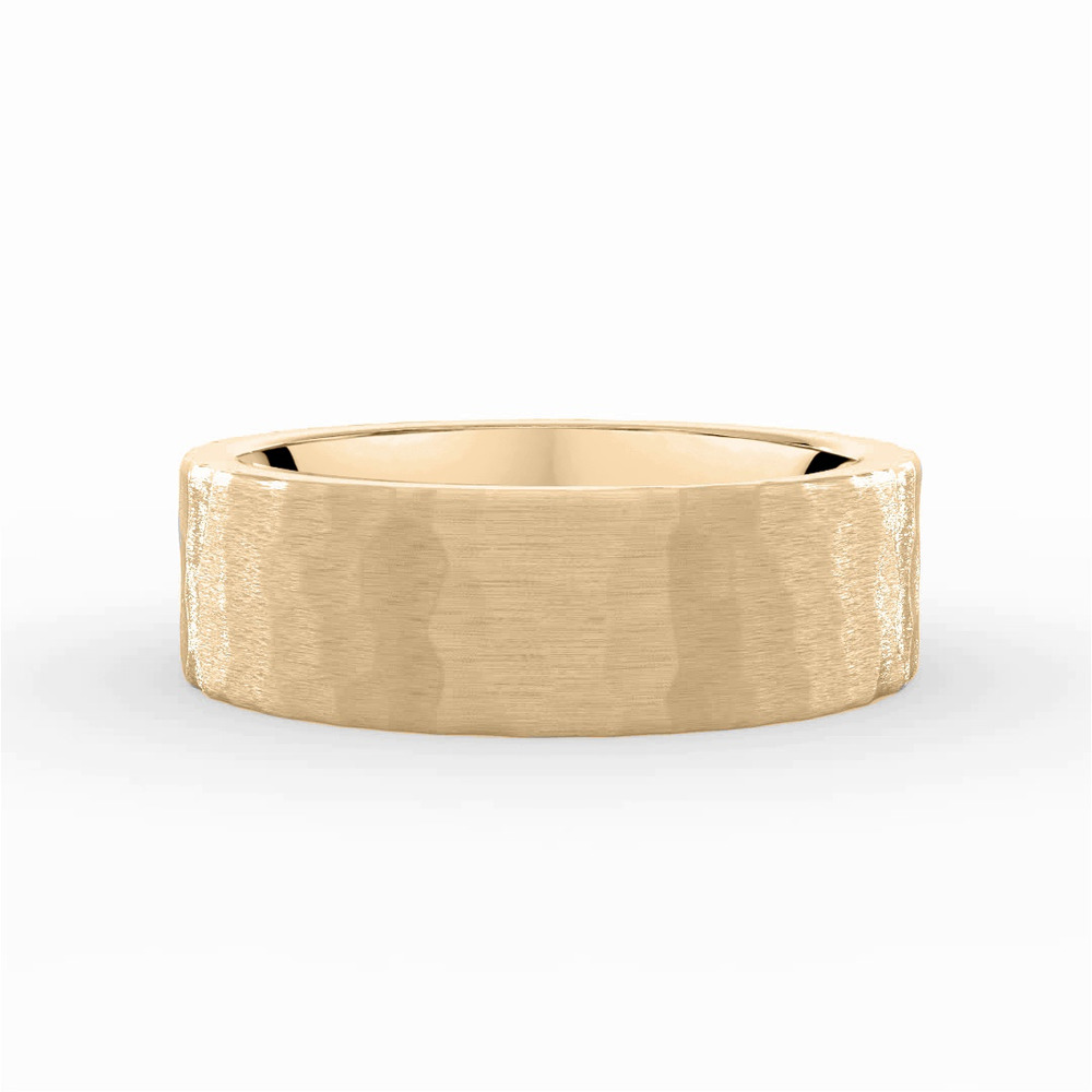 360 degree view of Hammered Satin Flat Comfort Fit Band (6mm)