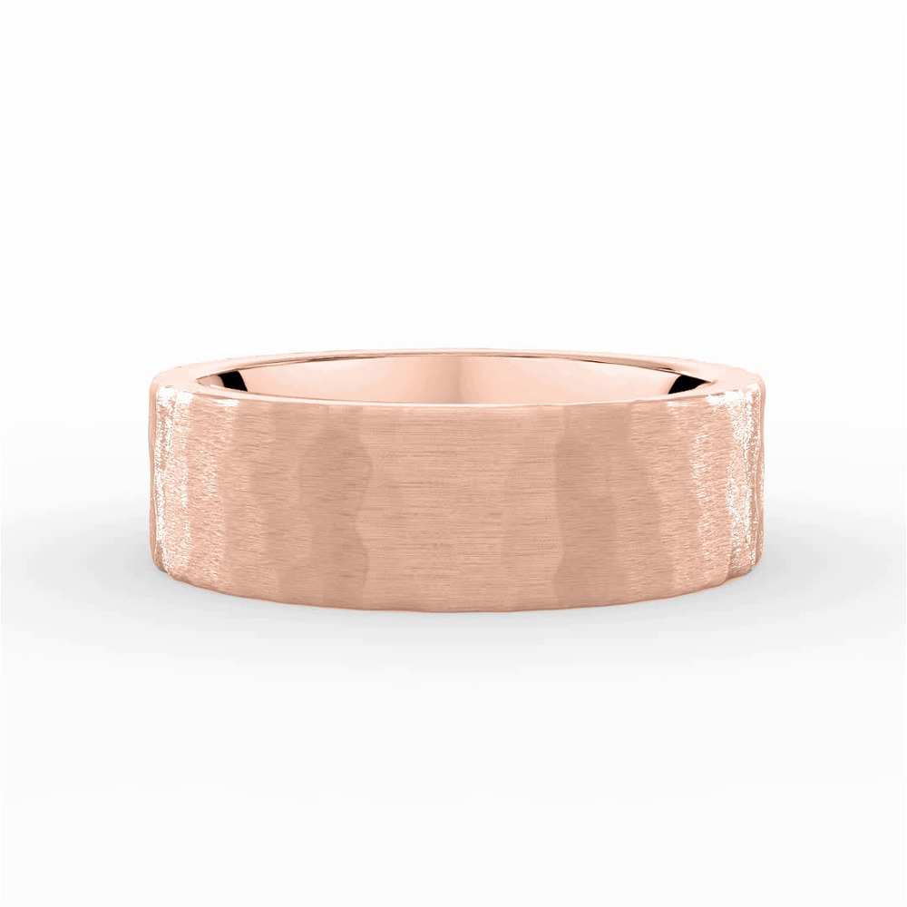 360 degree view of Hammered Satin Flat Comfort Fit Band (6mm)