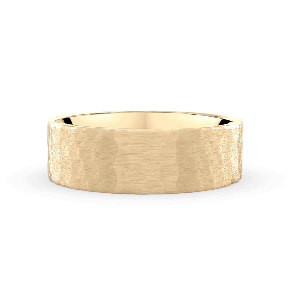 360 degree view of Hammered Satin Flat Comfort Fit Band (6mm)