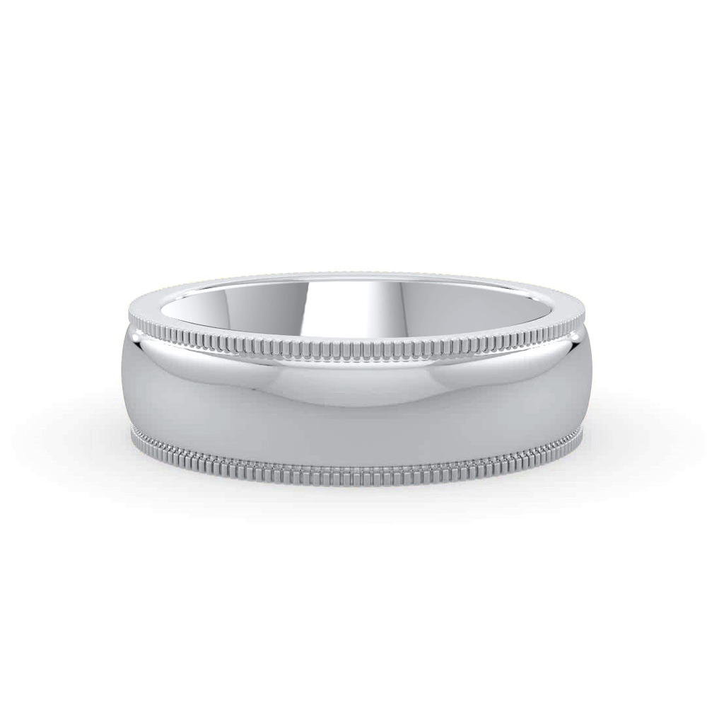 360 degree view of High Dome Coin Edge Band (6mm)