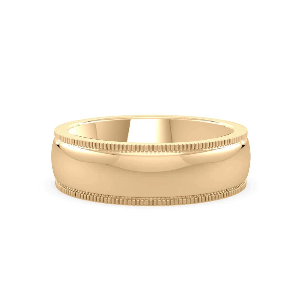 360 degree view of High Dome Coin Edge Band (6mm)