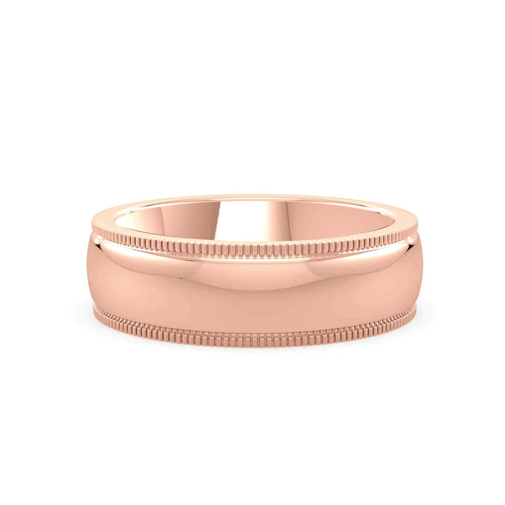 360 degree view of High Dome Coin Edge Band (6mm)