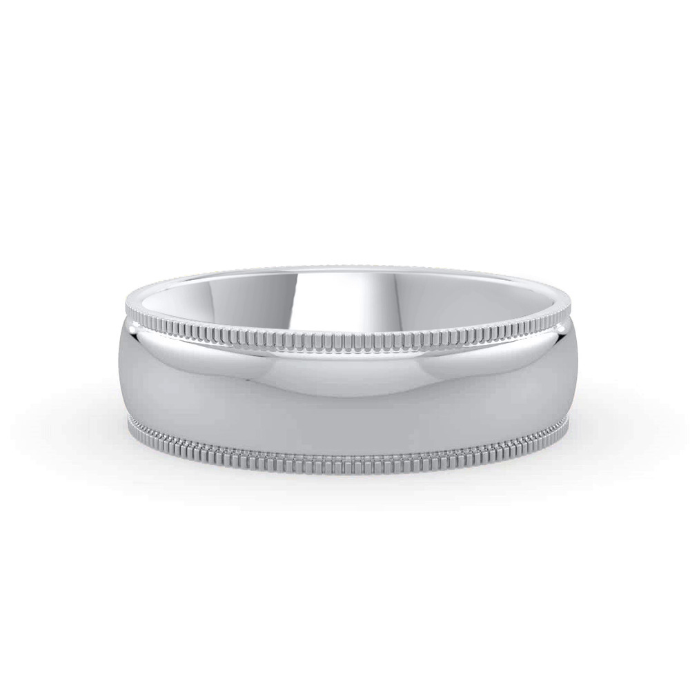 360 degree view of High Dome Coin Edge Band (6mm)