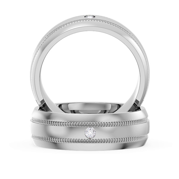 360 degree view of Crux Diamond Band (7mm)
